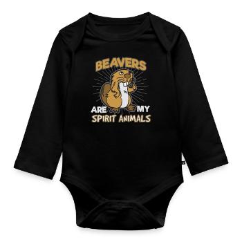 Bieber - Baby Bio-Langarm-Body - Schwarz - Vorne