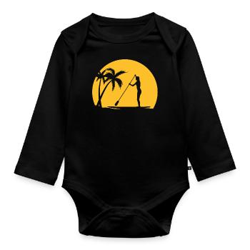 SUP - Baby Bio-Langarm-Body - Schwarz - Vorne