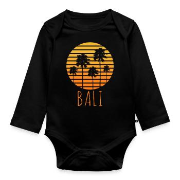 Bali - Baby Bio-Langarm-Body - Schwarz - Vorne