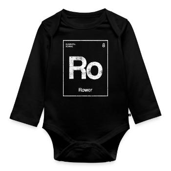 Ramer rameur rameur - Body Bébé bio manches longues - noir - Devant