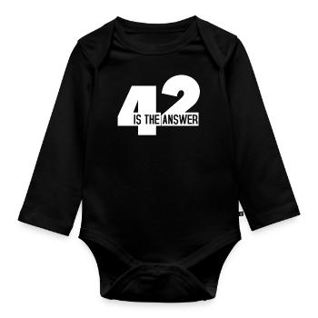 42 - Baby Bio-Langarm-Body - Schwarz - Vorne