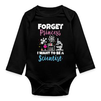 Wissenschaftlerin - Baby Bio-Langarm-Body - Schwarz - Vorne