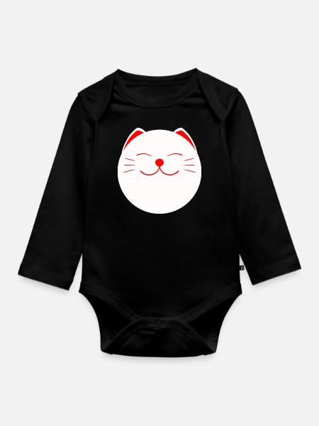 NEKO - Baby Bio-Langarm-Body - Schwarz