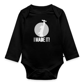 Graduation Graduation Gift - Organic Longsleeve Baby Bodysuit - black - Front