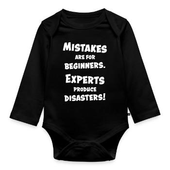 Lustig Lustiger Spruch Funny Geschenk Lustige - Baby Bio-Langarm-Body - Schwarz - Vorne