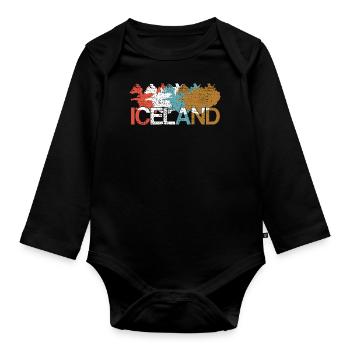 Island - Baby Bio-Langarm-Body - Schwarz - Vorne