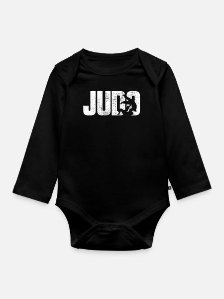 Judo - Baby Bio-Langarm-Body - Schwarz