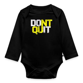 Gym Fitness Bidybuildung - Organic Longsleeve Baby Bodysuit - black - Front