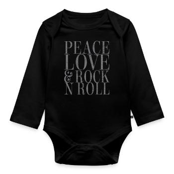 Rock And Roll - Baby Bio-Langarm-Body - Schwarz - Vorne