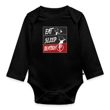 Beatbox - Baby Bio-Langarm-Body - Schwarz - Vorne