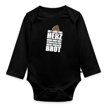 Altenpfleger Krankenpfleger - Baby Bio-Langarm-Body - Schwarz - Vorne