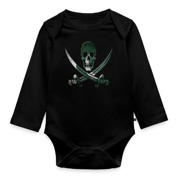 Pakistan - Baby Bio-Langarm-Body - Schwarz - Vorne