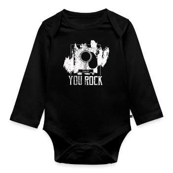 Musik - Baby Bio-Langarm-Body - Schwarz - Vorne