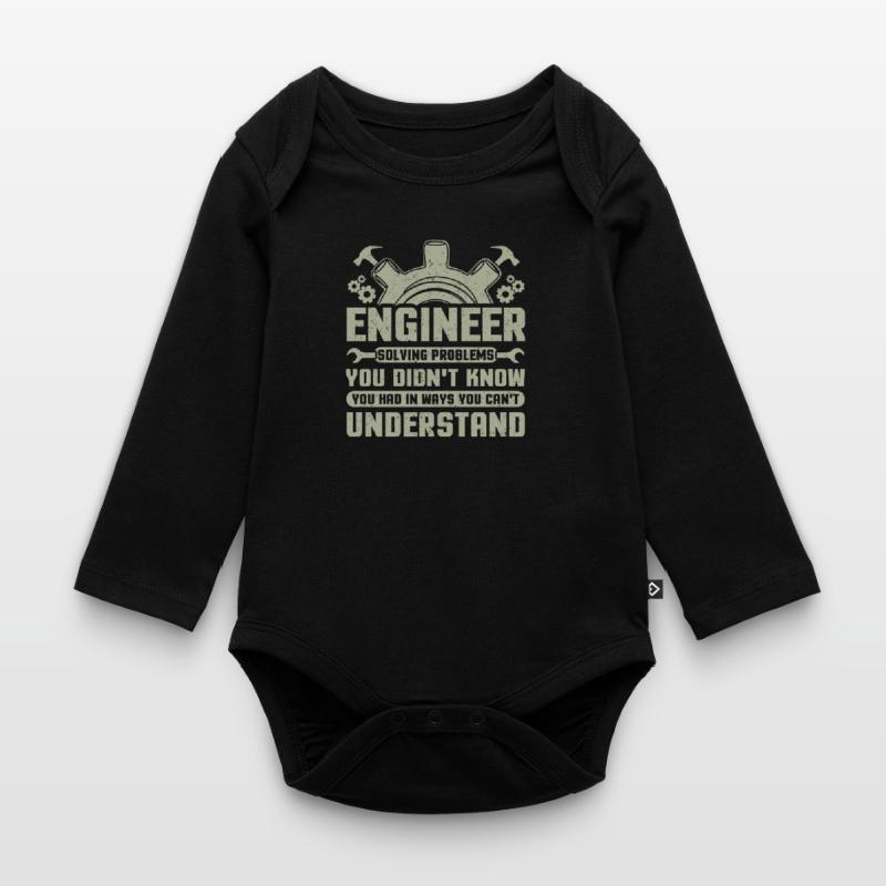 Engineer Problem Solver Engineering Career Organic Longsleeve Baby Bodysuit