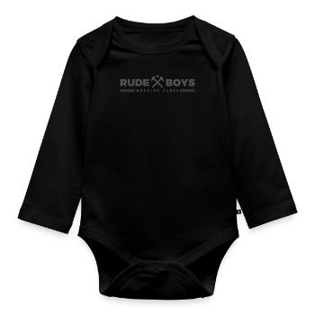 Rude Boys Working Class - Body Bébé bio manches longues - noir - Devant