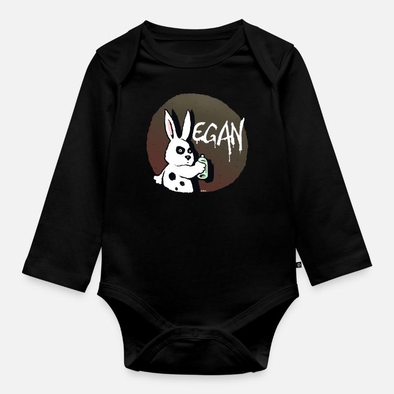 Rabbit - Baby Bio-Langarm-Body - Schwarz
