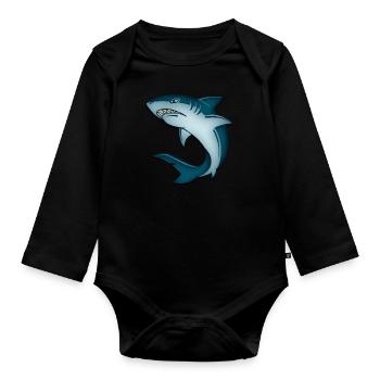 Hai - Baby Bio-Langarm-Body - Schwarz - Vorne