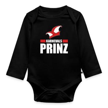 Carnival Prince Alaaf Carnival Costume - Organic Longsleeve Baby Bodysuit - black - Front