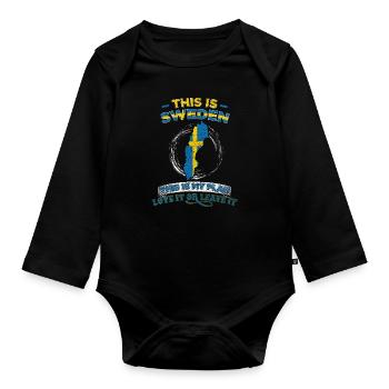 Schweden - Baby Bio-Langarm-Body - Schwarz - Vorne