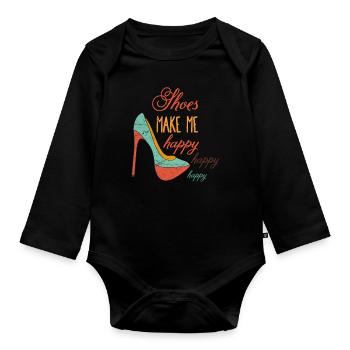 Chaussures Joyful Joy Femme Fille Highheels - Body Bébé bio manches longues - noir - Devant