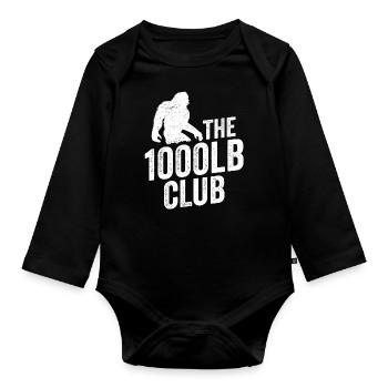 1000 Pfund Club Member TShirt, Sasquatch - Baby Bio-Langarm-Body - Schwarz - Vorne