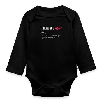 Définition de Taekwondo Girl - Body Bébé bio manches longues - noir - Devant