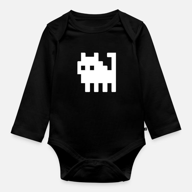 Chat de jeu - Body Bébé bio manches longues - noir
