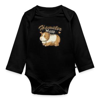 Hamster Maman Animaux Cadeau Animal Love Sweet - Body Bébé bio manches longues - noir - Devant