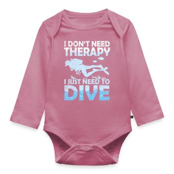Diver - Organic Longsleeve Baby Bodysuit - mauve - Front