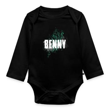 Benny - Baby Bio-Langarm-Body - Schwarz - Vorne