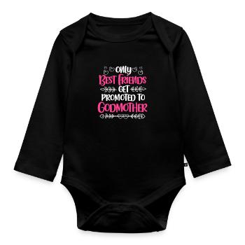 marraine - Body Bébé bio manches longues - noir - Devant