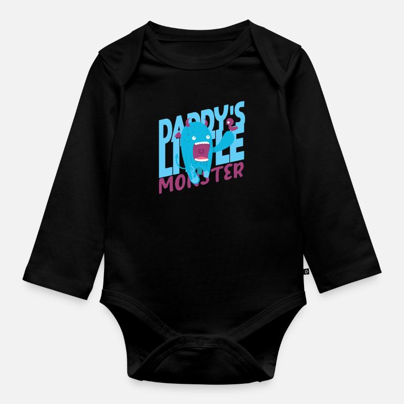 Kind Kinder Geschenkidee - Baby Bio-Langarm-Body - Schwarz