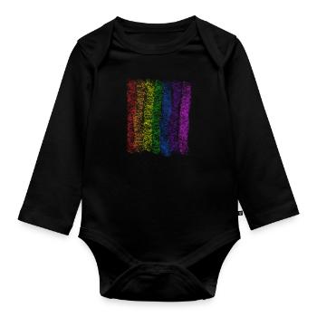 LGBTQ Regenbogen Toleranz Stolz LGBT Geschenk - Baby Bio-Langarm-Body - Schwarz - Vorne