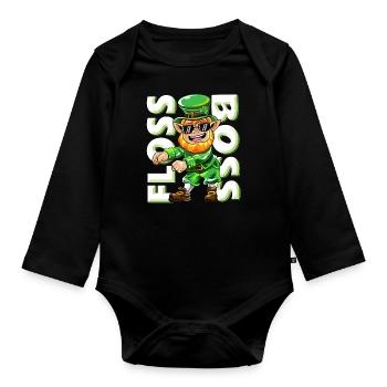 Float Boss Goblin Dancing St Patricks Day Gift - Body Bébé bio manches longues - noir - Devant