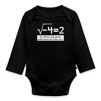 Someone Loses An i Funny Math Gift for Pi day - Body Bébé bio manches longues - noir - Devant