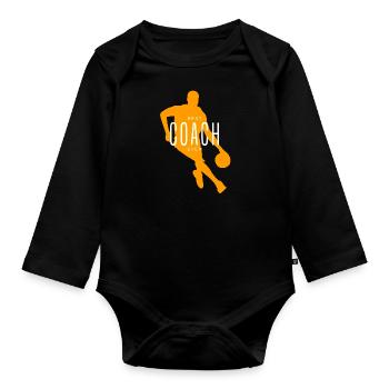Meilleure idée cadeau de mentor sportif d’entraîneur de basketball - Body Bébé bio manches longues - noir - Devant