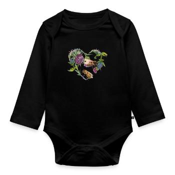 Rettet die Bienen - Baby Bio-Langarm-Body - Schwarz - Vorne