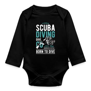 Gerätetauchen Sporttauchen Scuba Diving Taucher - Baby Bio-Langarm-Body - Schwarz - Vorne