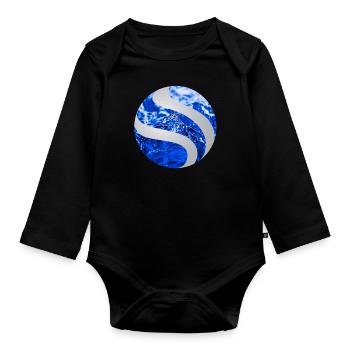 Ball Water - Organic Longsleeve Baby Bodysuit - black - Front