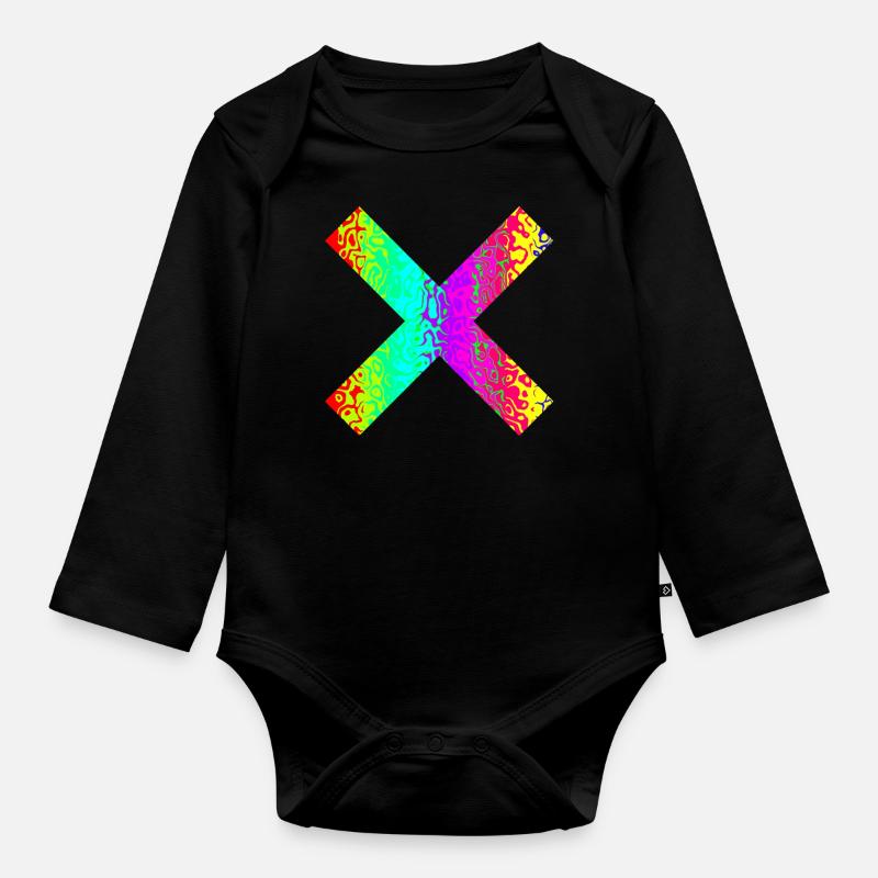 Croix - Body Bébé bio manches longues - noir