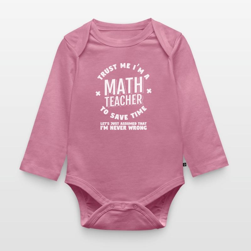 Math school study gift math study Organic Longsleeve Baby Bodysuit