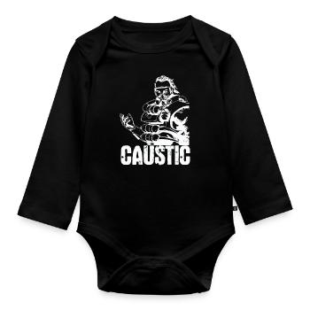 Caustic - Body Bébé bio manches longues - noir - Devant