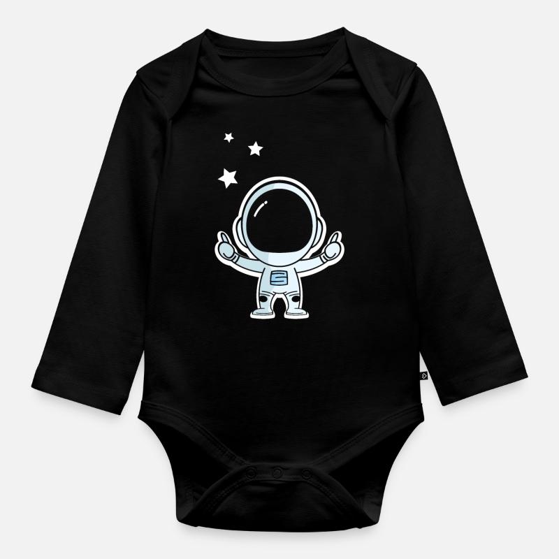 Espace - Body Bébé bio manches longues - noir