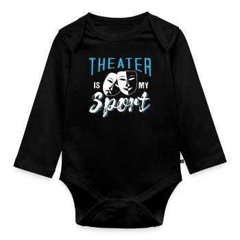 Théâtre - Body Bébé bio manches longues - noir - Devant