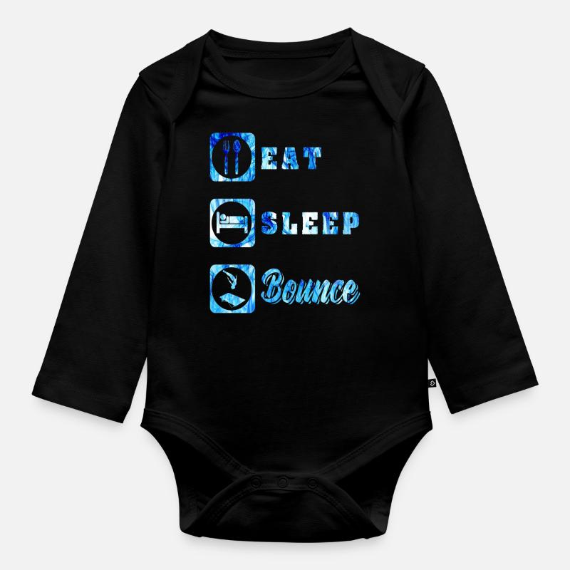 Trampolin - Baby Bio-Langarm-Body - Schwarz