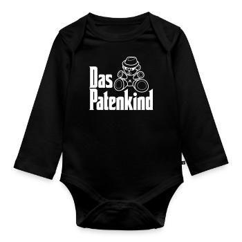 Das Patenkind [Patenkind-Motivserie 1/3] - Baby Bio-Langarm-Body - Schwarz - Vorne