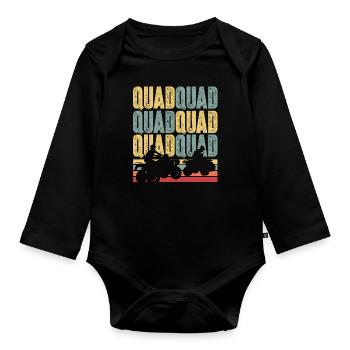 Quad Quad Sport - Body Bébé bio manches longues - noir - Devant