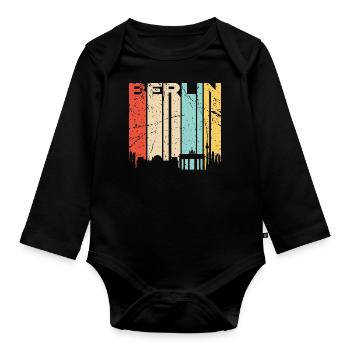 Capitale Berlin - Body Bébé bio manches longues - noir - Devant