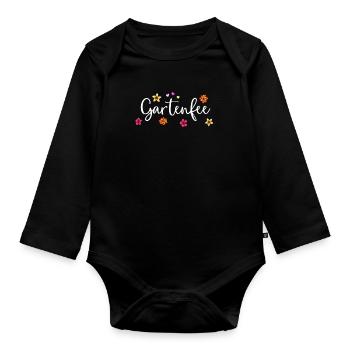Garten Gärtnerin Geschenkidee - Baby Bio-Langarm-Body - Schwarz - Vorne
