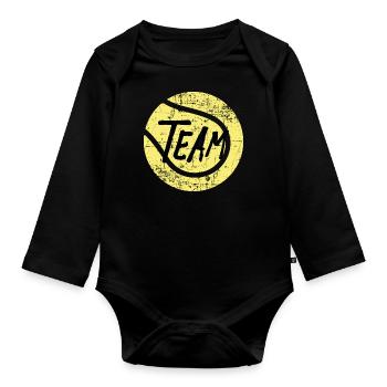 Cadeau de tennis d'équipe - Body Bébé bio manches longues - noir - Devant